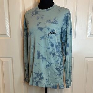 PINK Victoria's Secret Blue Tie-Dye Long Sleeve Tee